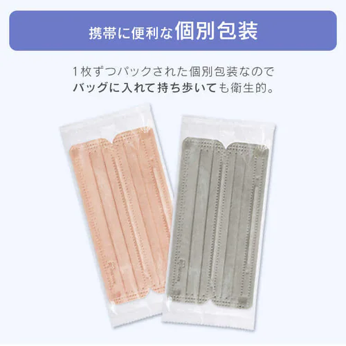 カラーマスク ふつうサイズ 7枚入 ナノエアーマスク ピンクベージュ_16
