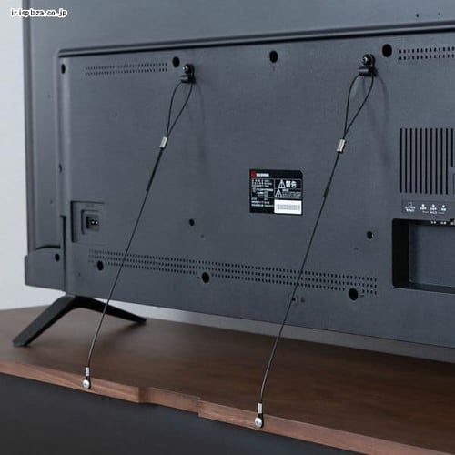 転倒防止ワイヤー テレビ用 高耐荷重 KTBW-600 ブラック H294763