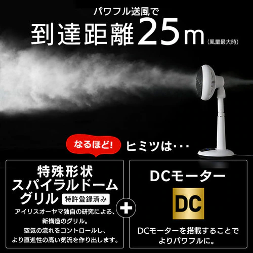 【訳あり】サーキュレーター扇風機 DC 30畳 上下左右首振り ホワイト_4