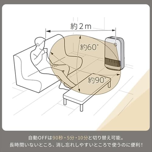 �Z���~�b�N�q�[�^�[ �啗�� �l���Z���T�[ KCH-M121-W �z���C�g_9