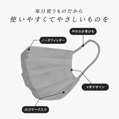【30枚】 日本製 DAILY FIT MASK カラーマスク ふつうサイズ ホワイト_4