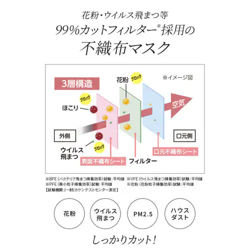 【30枚】 日本製 DAILY FIT MASK カラーマスク ふつうサイズ ホワイト_7