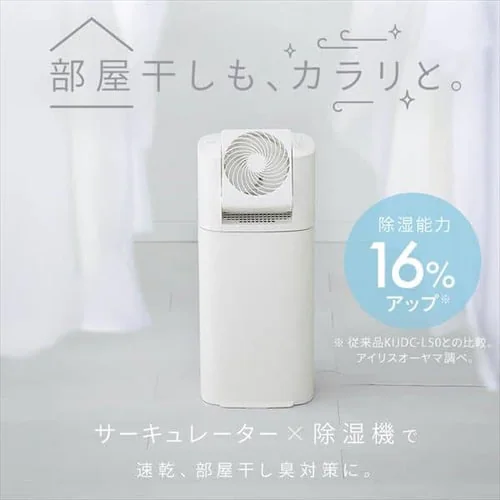 【訳あり】サーキュレーター衣類乾燥除湿機 5.8L/日 ホワイト_2