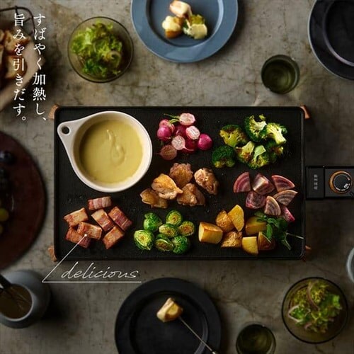 ホットプレート 薄型 IHU-A10-B ブラック H296765 │アイリスオーヤマ