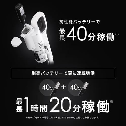 掃除機 コードレス サイクロン 軽量 モップ付 置くだけで充電 SCD-L2P