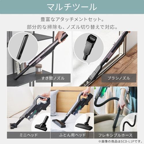 掃除機 コードレス サイクロン式 置くだけで充電 自走式 SCD-185PM-B