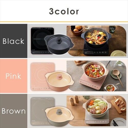 �y�Z�b�g�i�z IH�R���� 1�� 1400W �� 24cm IHKP-T39124-B �u���b�N_12