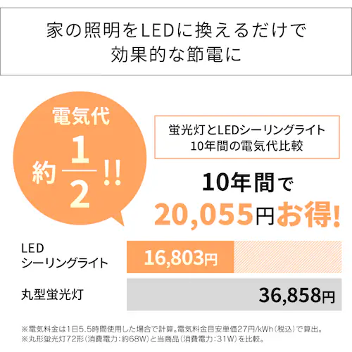 【訳あり】シーリングライト LED 節電モデル 6畳 調光 プレーン CEA6D-5.0Q _10
