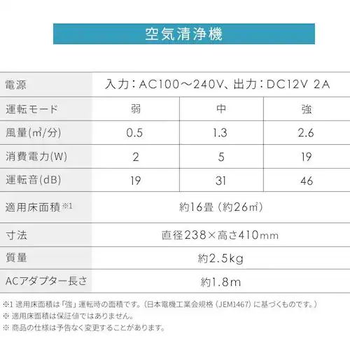 空気清浄機 16畳 AAP-S30C-W ホワイト_17