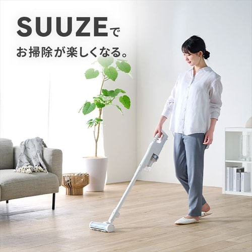 バッテリーセット】 SUUZE 掃除機 コードレス サイクロン モップ付
