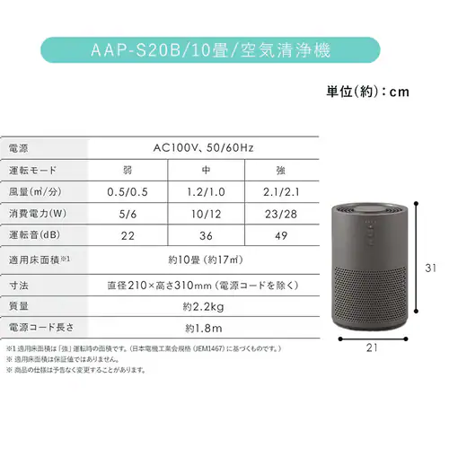 �y�󂠂�z��C����@ 10�� �R���p�N�g AAP-S20B-H �O���[_15