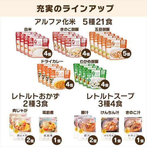 5年保存の非常食 7日分セット】防災食セット ごはんおかず 10種28食