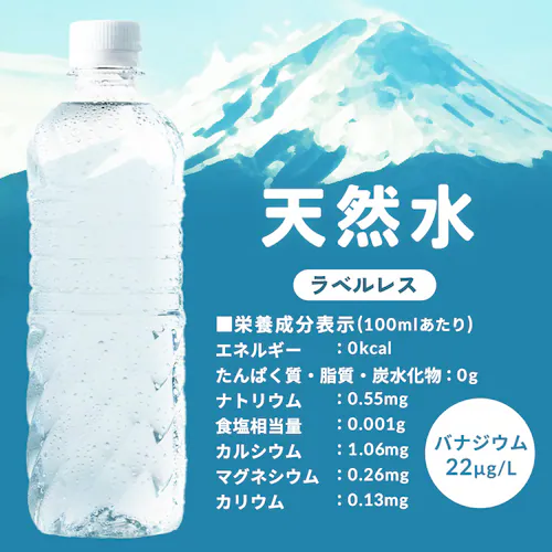 【豪華賞品が当たる!福みずジャンボ開催中】【48本】富士山の天然水 500ml ラベルレス _22