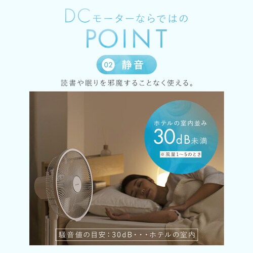 ��@ �É� DC���[�^�[ ���E��U�� �����R���t�� LFD-307L-W �z���C�g_3