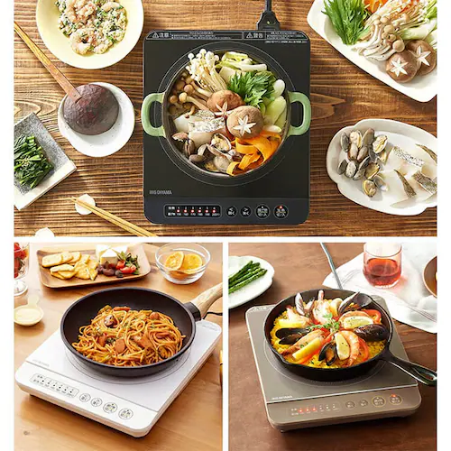 IHコンロ 1口 1400W IHK-T35-W ホワイト_19