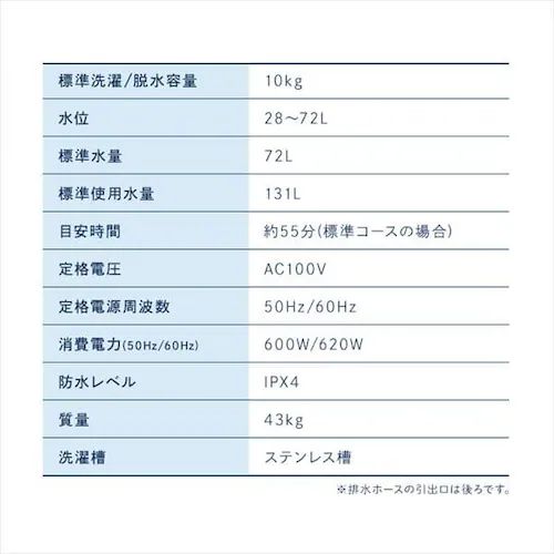 洗濯機 10kg 洗剤自動投入 ガチ落ち大水流洗浄 ガラストップ 二人暮らし ファミリー向け IAW-T1001_21