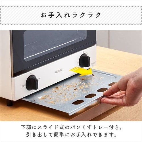 訳あり】オーブントースター 4枚焼き ホワイト EOT-032-W H513858O