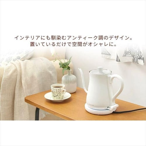 電気ケトル 0.6L ドリップ ホワイト IKE-C600-W H513878 │アイリス
