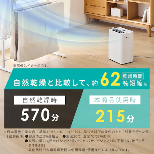 衣類乾燥除湿機 4.8L AJ-C48A-W ホワイト_6
