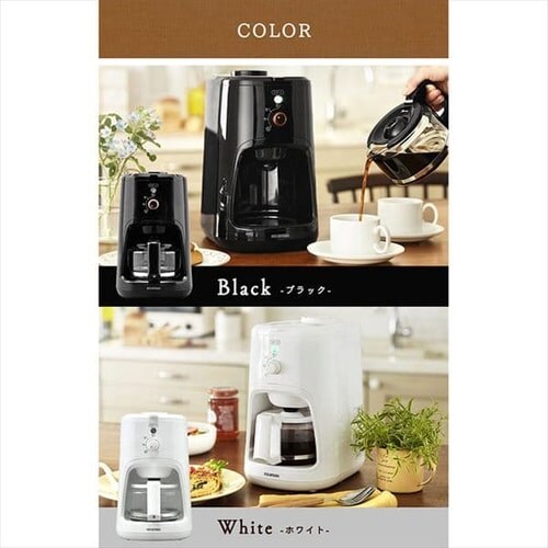 コーヒーメーカー 600ml 全自動 BLIAC-A600-B ブラック H514662