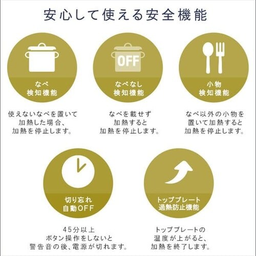 【訳あり】IHコンロ 2口 1400W 脚無 IHK-W13-B ブラック_14