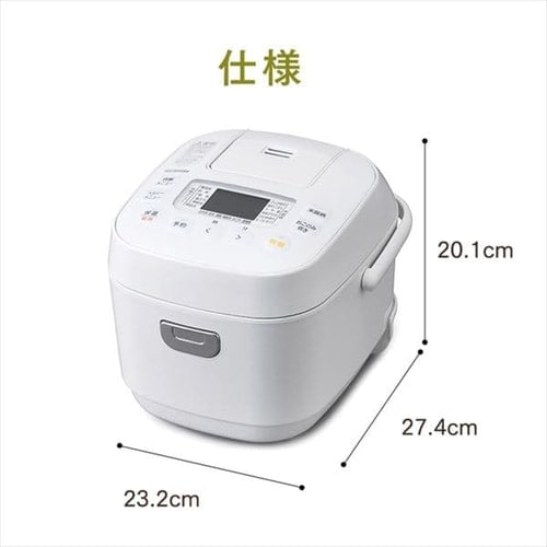訳あり】炊飯器 3合 マイコン式 RC-ME30-W ホワイト H516552O