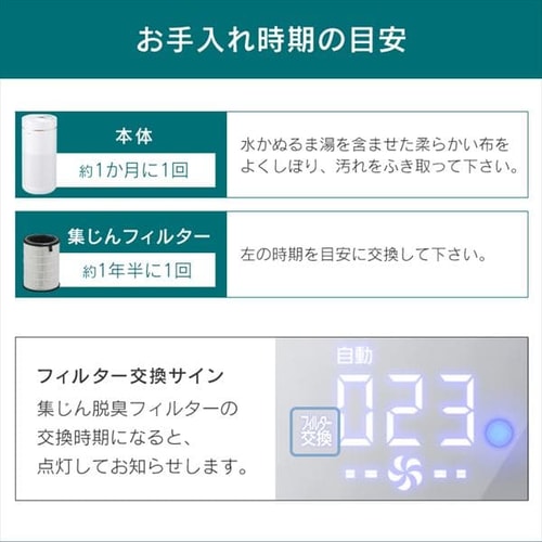 空気清浄機 28畳 風量5段階 自動モード ほこりセンサー IAP-A85-W