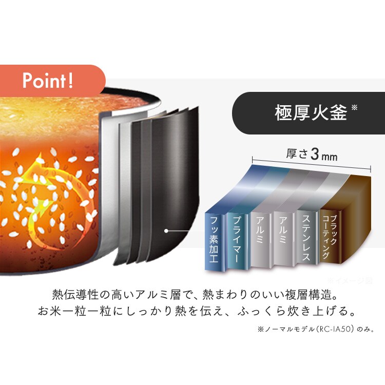 炊飯器 5.5合 IH 50銘柄炊き RC-ILA50-W ホワイト 202919 │アイリス