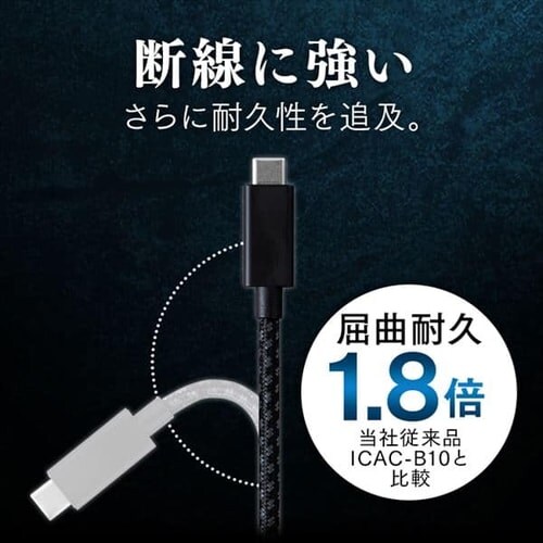 �y���[���ցz���ϋvUSB3.1�P�[�u�� 1m(GEN1) ICAC-D10-B �u���b�N�y������s�z_2