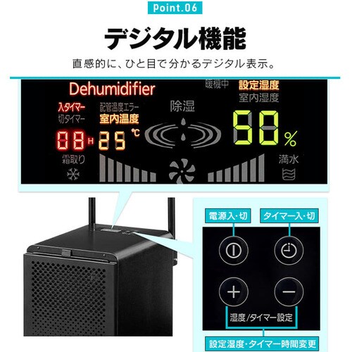 除湿機 コンプレッサー式 75畳 50L 大型 キャスター付 据付工事不要