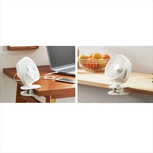 卓上扇風機 スタンドタイプ USB充電 コードレス TFS-01-W ホワイト_9