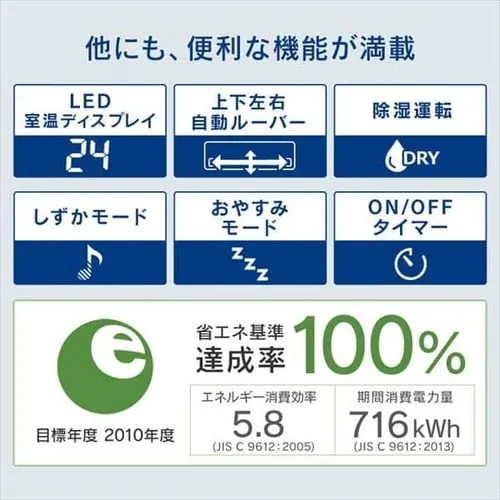 【訳あり】エアコン 6畳 2.2kw airwill 内部清潔・空気清浄 IAF-2205GF_4