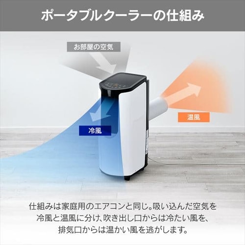 訳あり】【ネット限定】ポータブルクーラー2.6kW IPP-2621G-W ホワイト