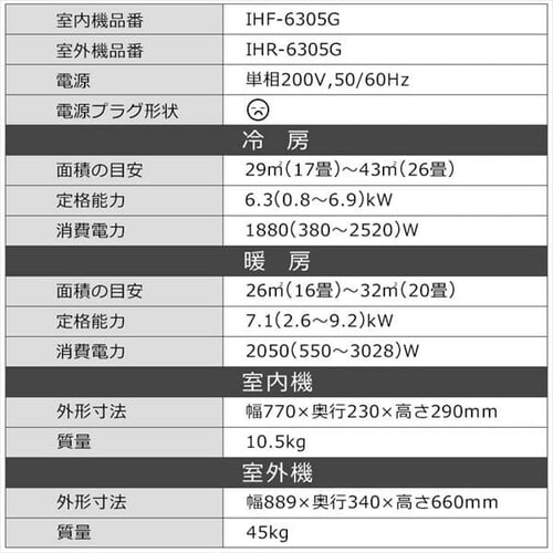 �G�A�R�� 20�� 6.3kW IHF-6305G�i�����@�j IHR-6305G�i���O�@�j �y������s�z_12