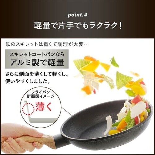 フライパン 20cm IH/ガス火対応 スキレットコートパン SKL-20IH