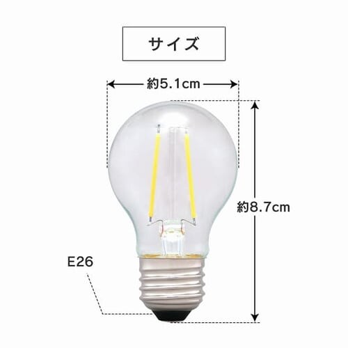 �y4�Z�b�g�zLED�t�B�������g�d�� E26���� �S�����^�C�v 25W�`���� �d���F ���`���Ή� LDG2L-G-FC �~�j�{�[����_11