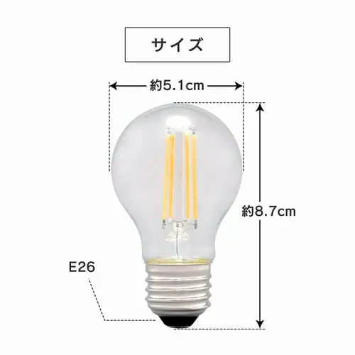 LED�t�B�������g�d�� E26���� �S�����^�C�v 40W�`���� �����F LDG4N-G-FC �~�j�{�[����_11