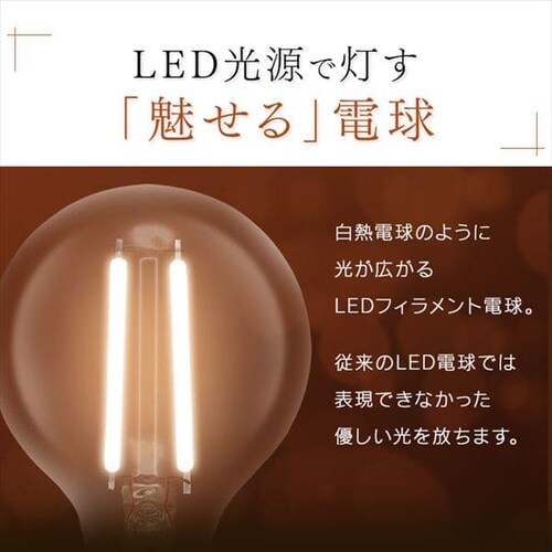 2個セット】LEDフィラメント電球 E17口金 全方向タイプ 25W形相当 昼