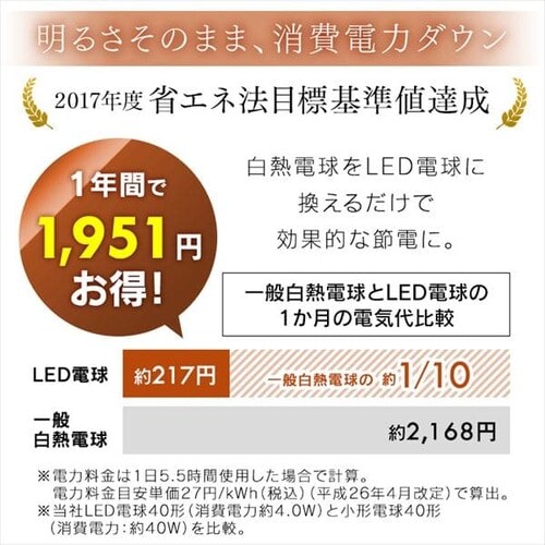 �y20�Z�b�g�zLED�t�B�������g�d�� E17���� �S�����^�C�v 40W�`���� �����F ���`���Ή� LDA4N-G-E17-FC �~�j�N���v�g����_7