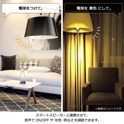 �y10�Z�b�g�zLED�d�� E26���� �L�z���^�C�v 60W�`���� RGBW���F �X�}�[�g�X�s�[�J�[�Ή� LDA10F-G/D-86AITG_6