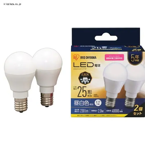 【10個セット】LED電球 E17口金 広配光タイプ 25W形相当 電球色 密閉形器具対応 断熱材施工器具対応 LDA2L-G-E17-2T7_20