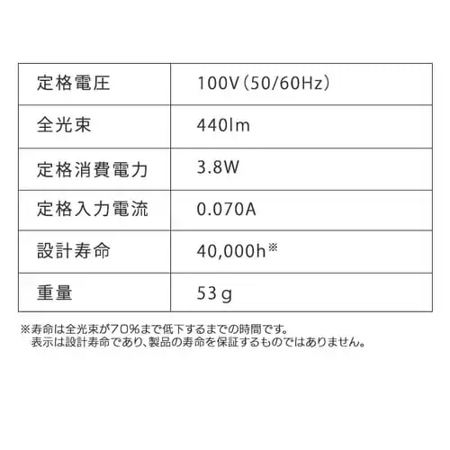 【2個セット】LED電球 E17口金 広配光タイプ 40W形相当 昼白色 密閉形器具対応 断熱材施工器具対応 LDA4N-G-E17-4T72P_12