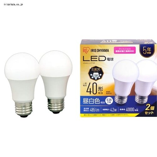 LED�d�� E26���� �L�z���^�C�v 40W�`���� �����F ���`���Ή� �f�M�ގ{�H���Ή� LDA4N-G-4T7_20