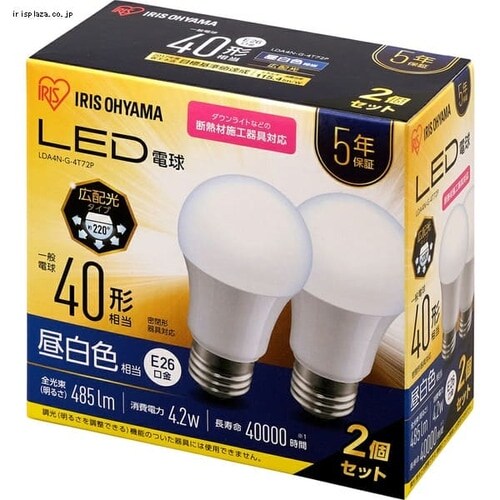 LED�d�� E26���� �L�z���^�C�v 40W�`���� �����F ���`���Ή� �f�M�ގ{�H���Ή� LDA4N-G-4T7_21