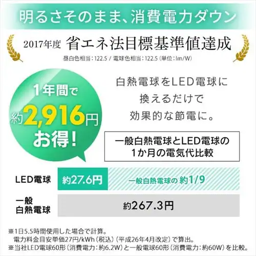 【4個セット】LED電球 E17口金 広配光タイプ 60W形相当 昼白色 密閉形器具対応 LDA6N-G-E17-6T6-E_6