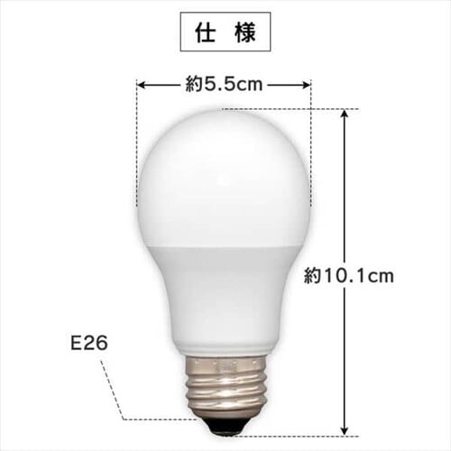 LED�d�� E26���� �L�z���^�C�v 60W�`���� �����F ���`���Ή� LDA7N-G-6T6-E_10