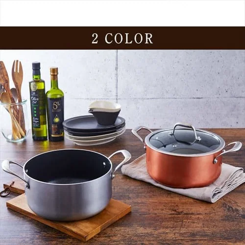 【訳あり】【IH対応】KITCHEN CHEF ダイヤモンドグレイス 両手なべ24cm DG-P24 ブロンズ _16