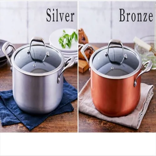 【訳あり】【IH対応】KITCHEN CHEF ダイヤモンドグレイス 両手なべ24cm DG-P24 ブロンズ _17