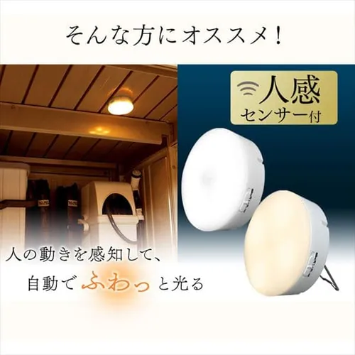 センサーライト LED 乾電池式 マルチタイプ 昼白色 BSL40MN-WV2_5