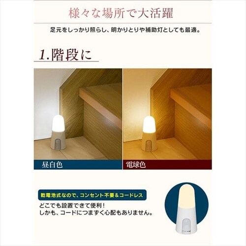 すぐに使える乾電池セット】【3個セット】 センサーライト LED 乾電池